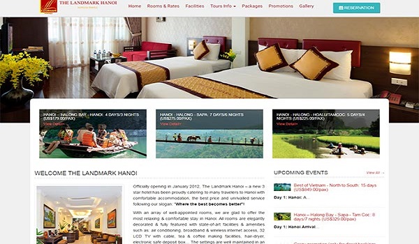 Thiết kế giao diện website khách sạn 3 sao đẹp