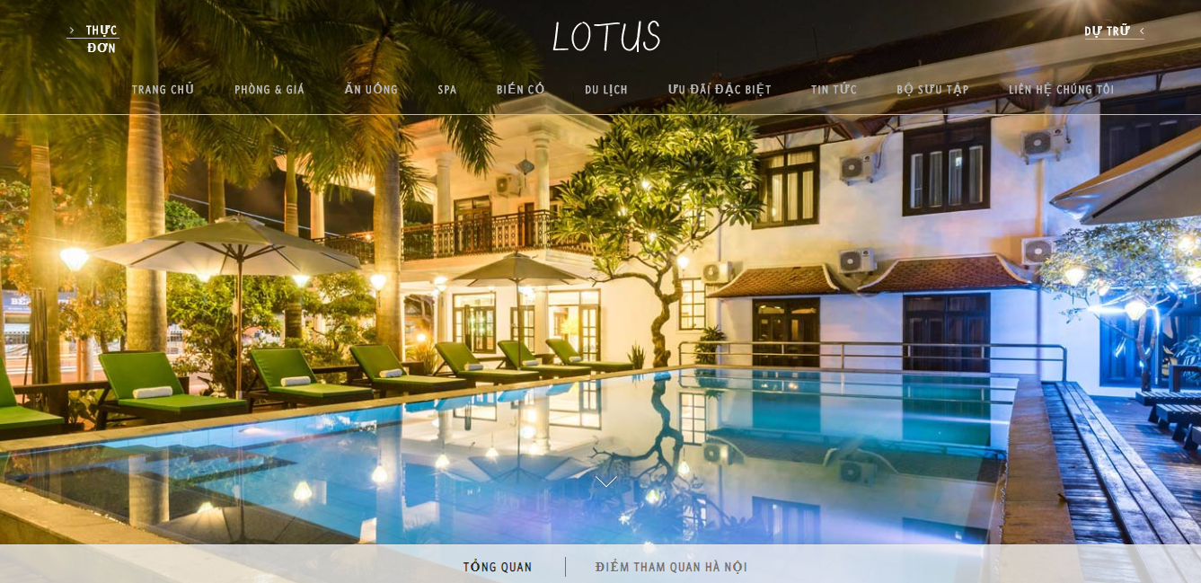 Mẫu website khách sạn Lotushotel