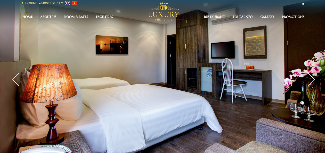 Mẫu website khách sạn Luxury Hotel