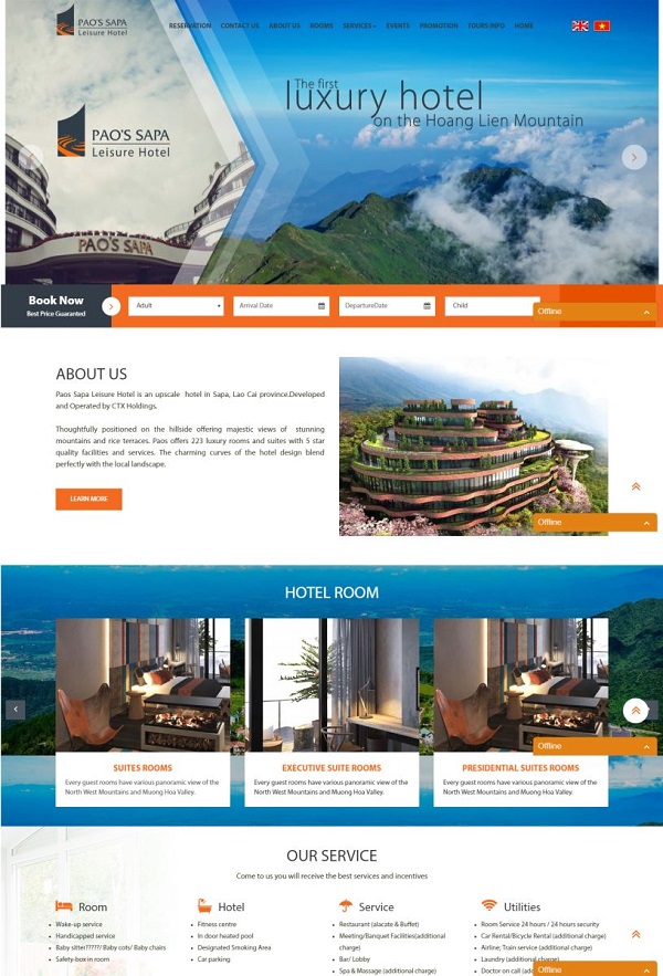 Thiết kế giao diện website du lịch ấn tượng, chuẩn SEO, chuyên nghiệp