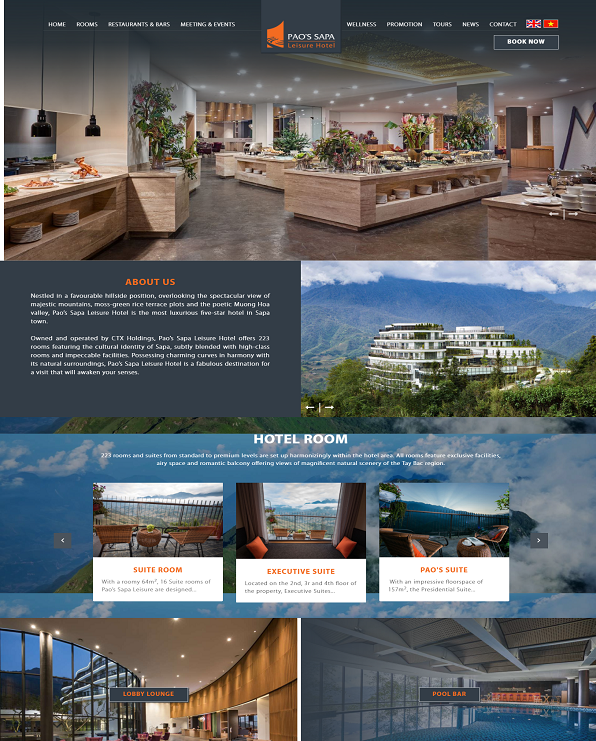 Website khách sạn, resort đẹp
