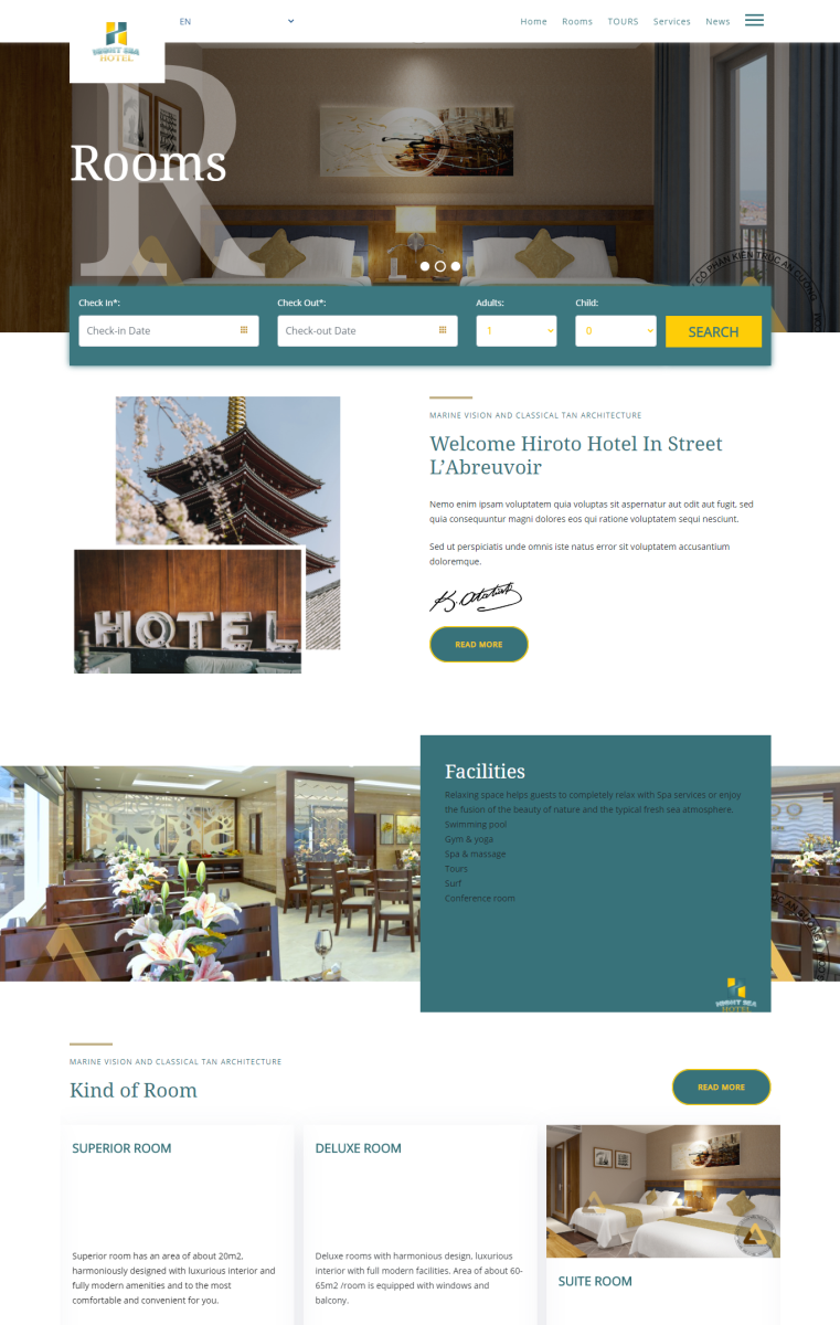 Thiết kế website khách sạn tại Webhotel