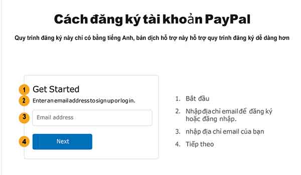 Hướng dẫn đăng ký tài khoản PayPal 
