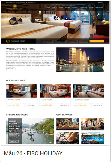 Top các mẫu website khách sạn đẹp và ấn tượng nhất 2019