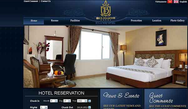 Thiết kế website khách sạn, resort ở Khánh Hòa