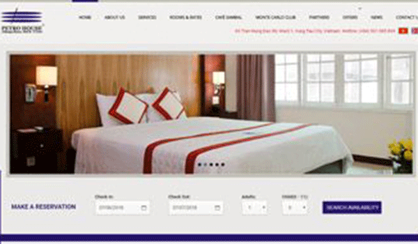 Thiết kế web khách sạn đẳng cấp chuyên nghiệp